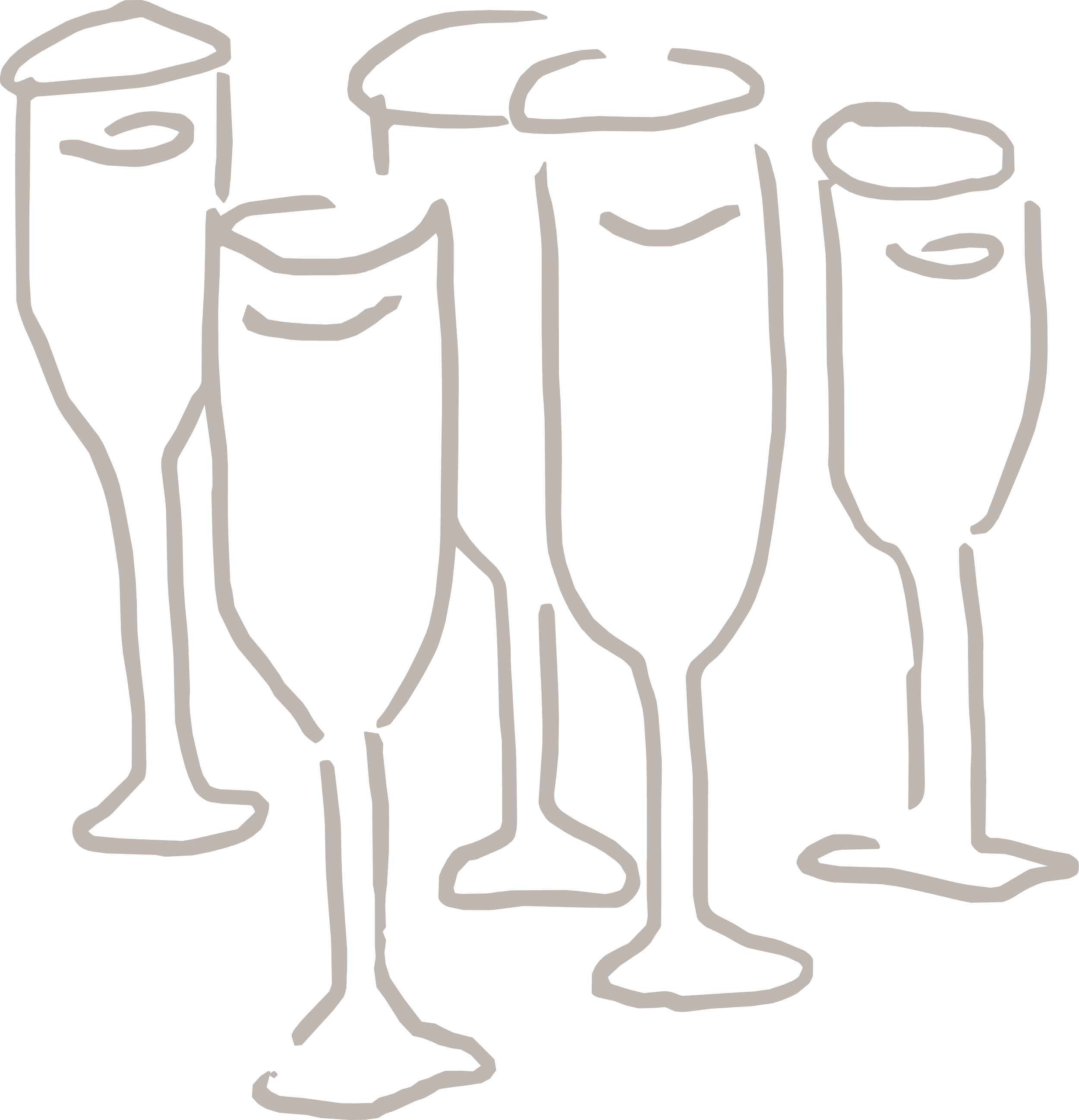 Champagne flutes from a private hire event in East London near Homerton Station.