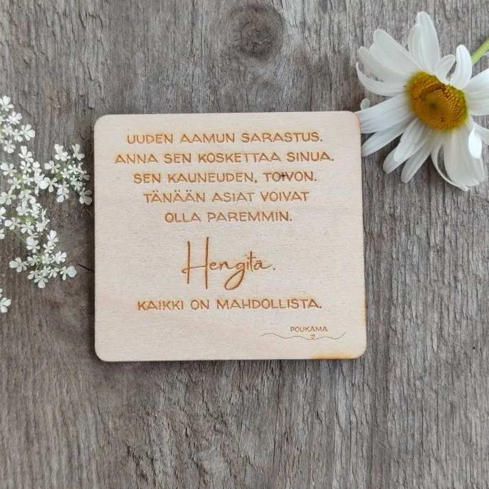 Uuden aamun sarastus - runomagneetti
