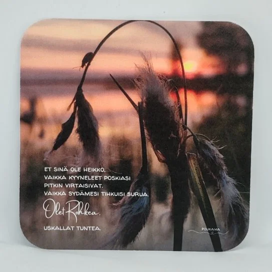 Olet rohkea - runokortti 14x14cm