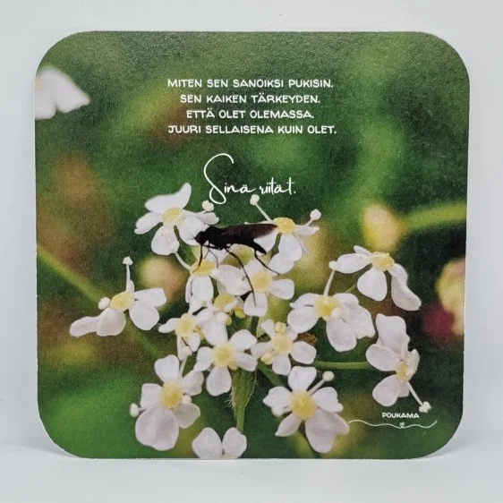 Sinä riität - runokortti 14x14cm