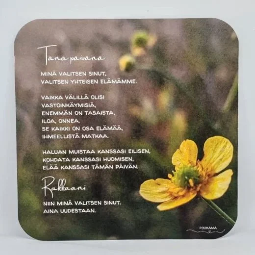 Tänä päivänä - runokortti 14x14cm