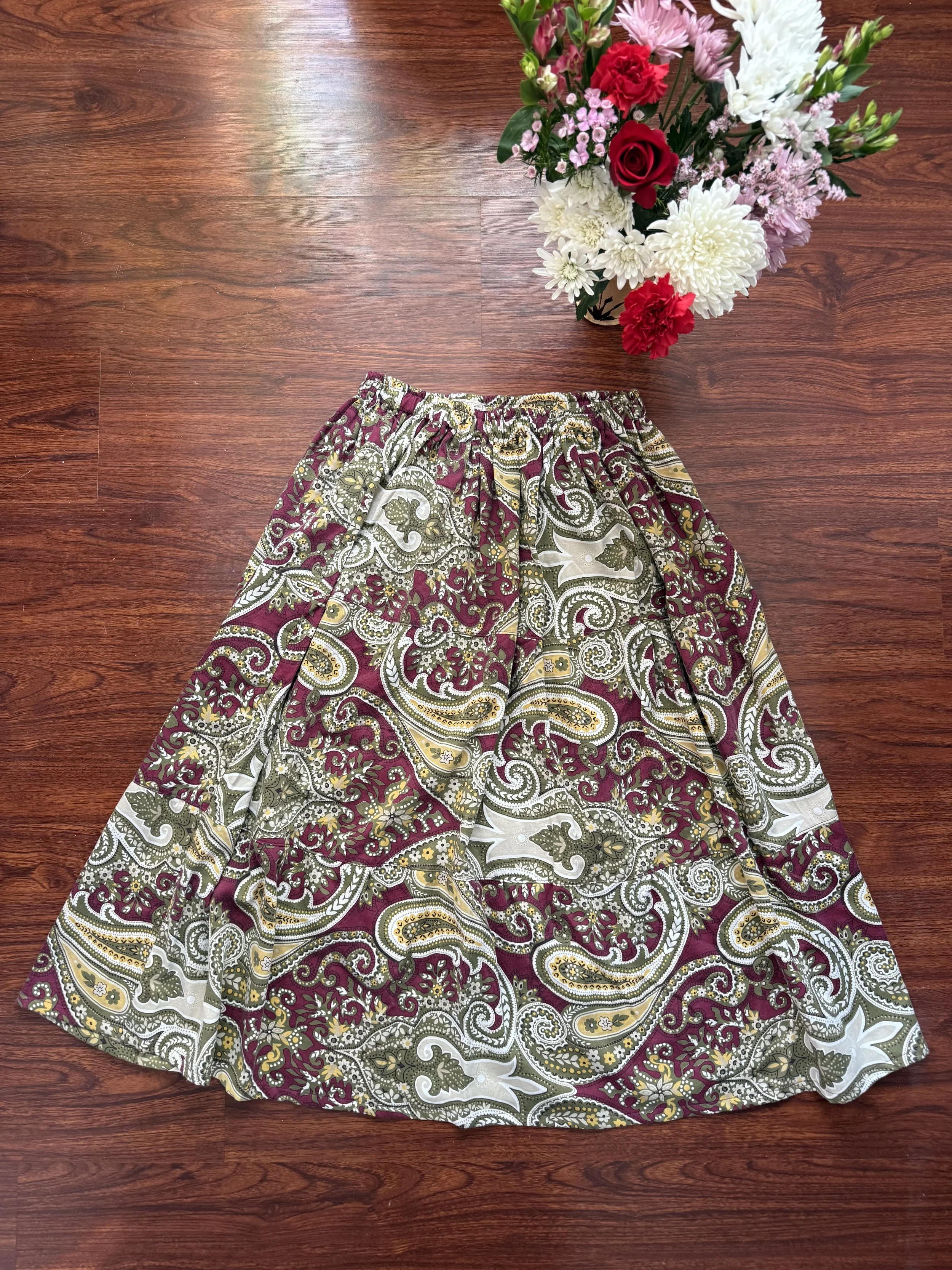 billowy tiered skirt