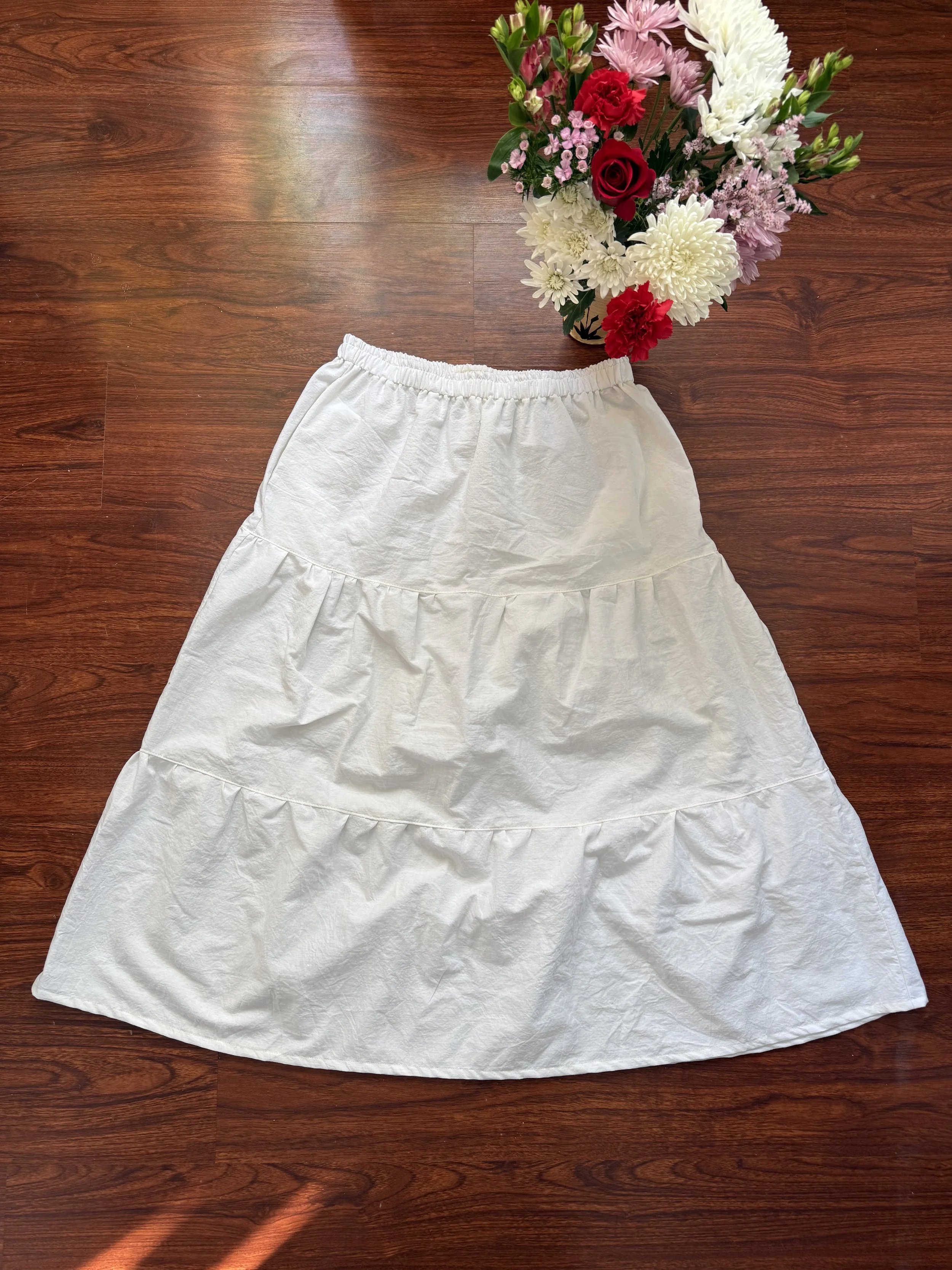 tiered flowy skirt w pockets