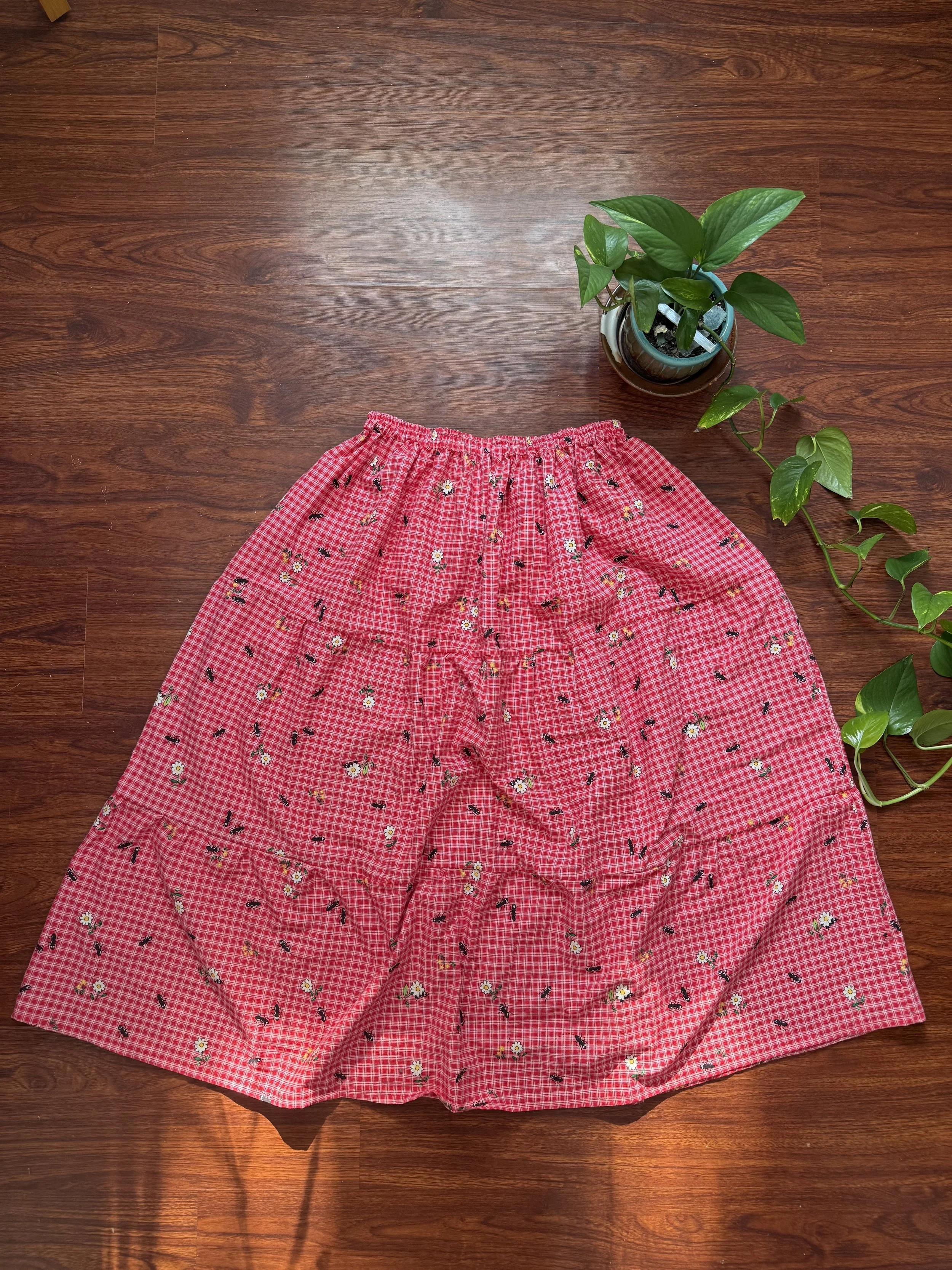 billowy tiered skirt