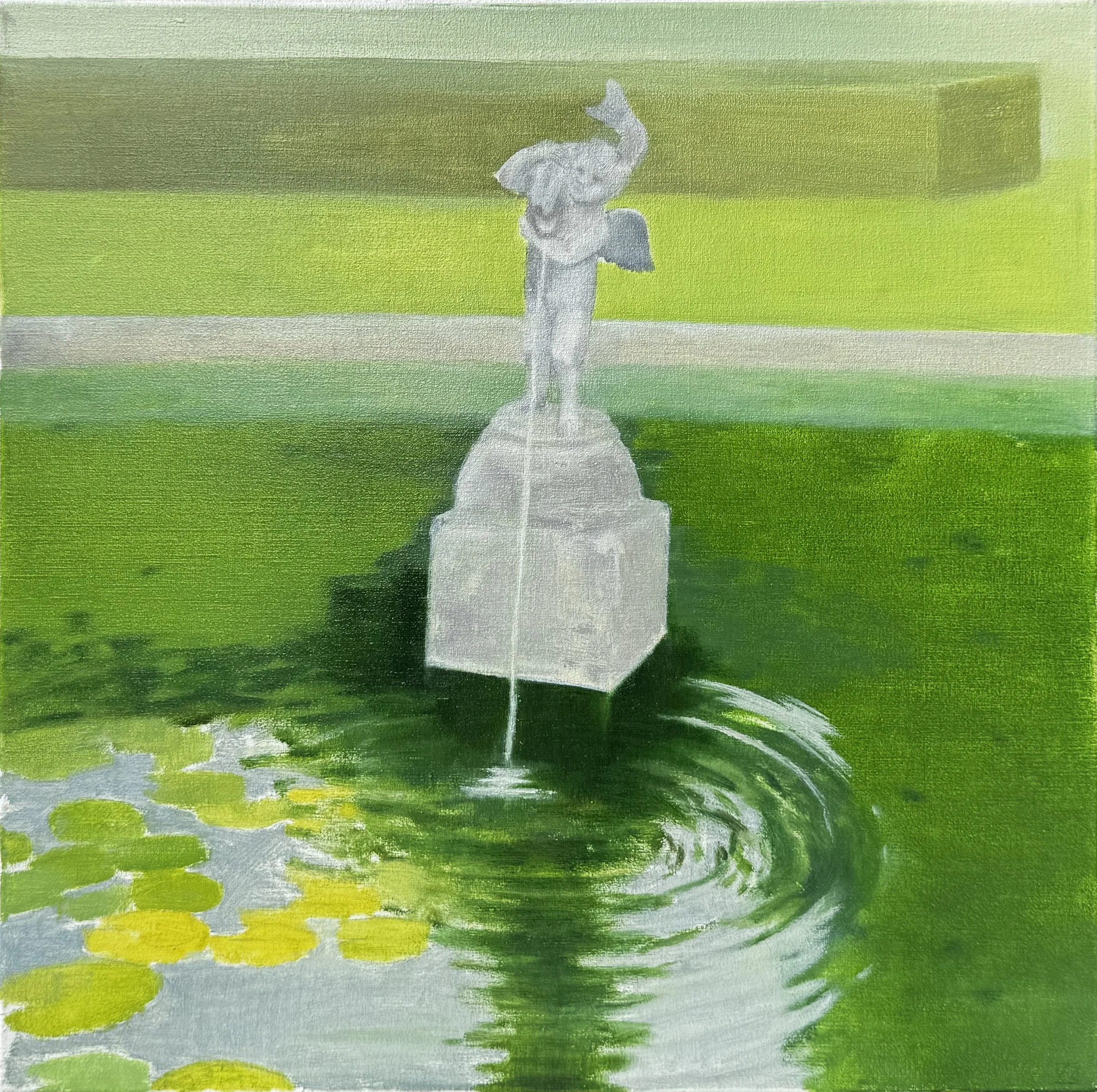 "Water lilies pond" | oil on canvas | 50 x 50 cm (2025)