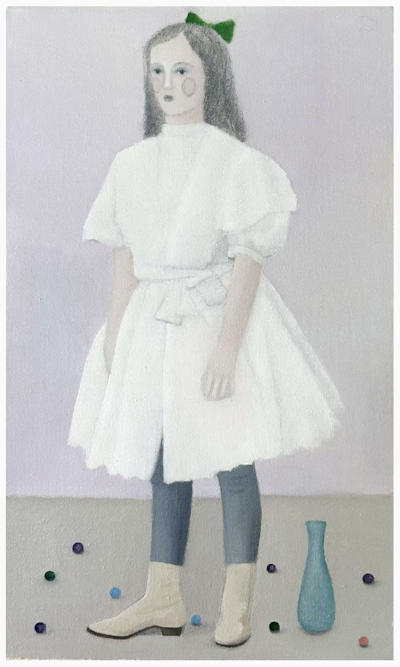 "A girl with a ribbon" | oil on canvas | 50 x 30 cm