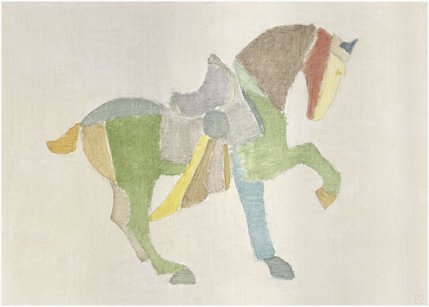 "Blue with green should never be seen" | oil on canvas | 50 x 70 cm