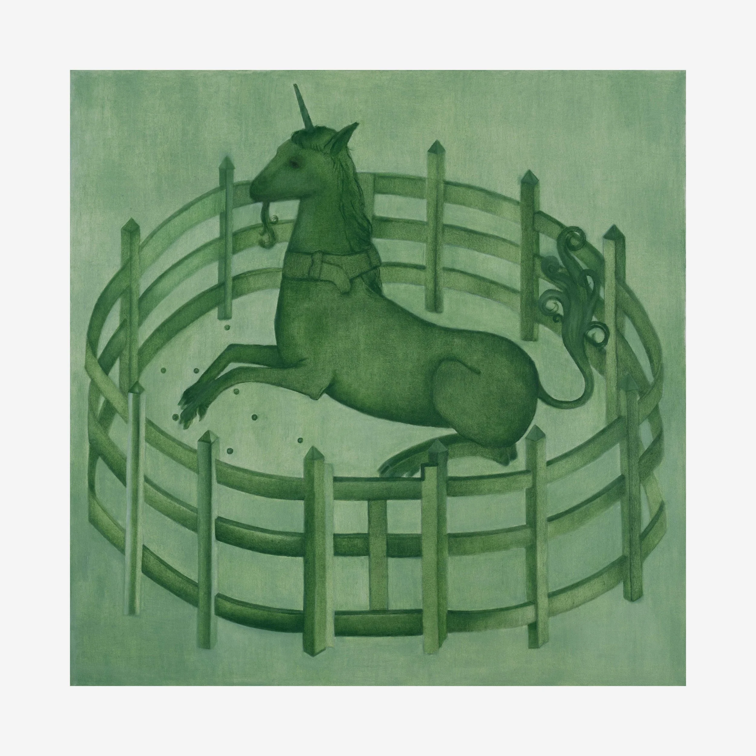 "The unicorn in captivity" | oil on canvas | 100 x 100 cm