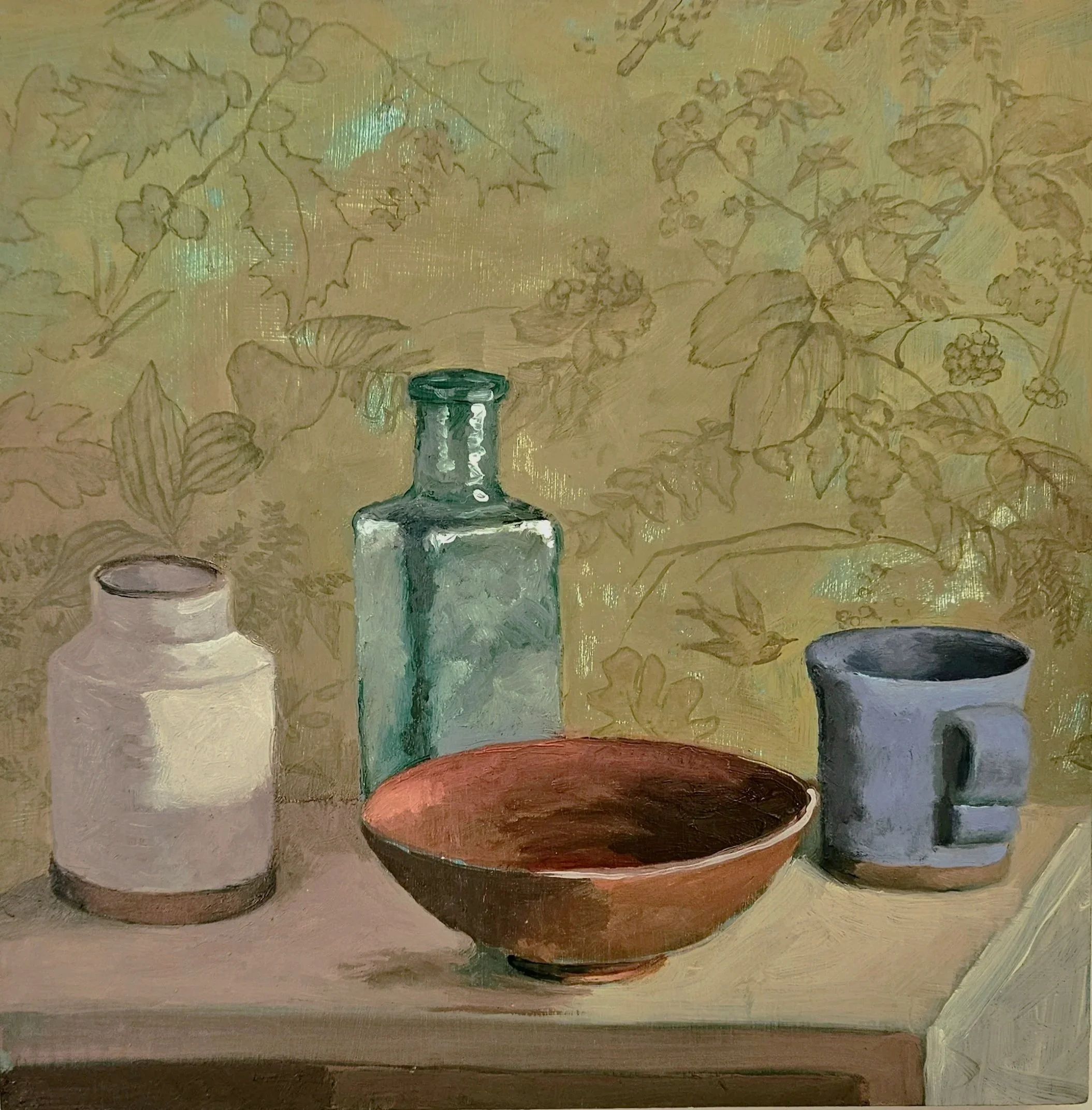 Spanish Still Life, oil on panel,  12 x 12"