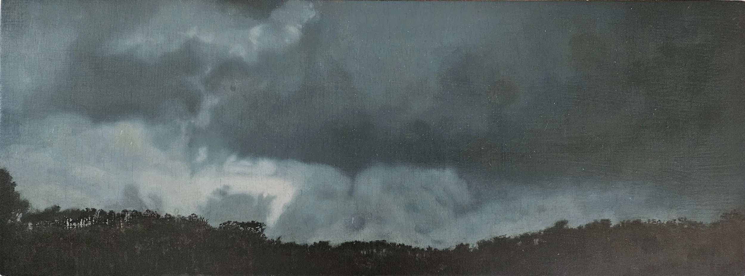Thunderstorm,  oil on panel, 7.5 x 19.5", 2009