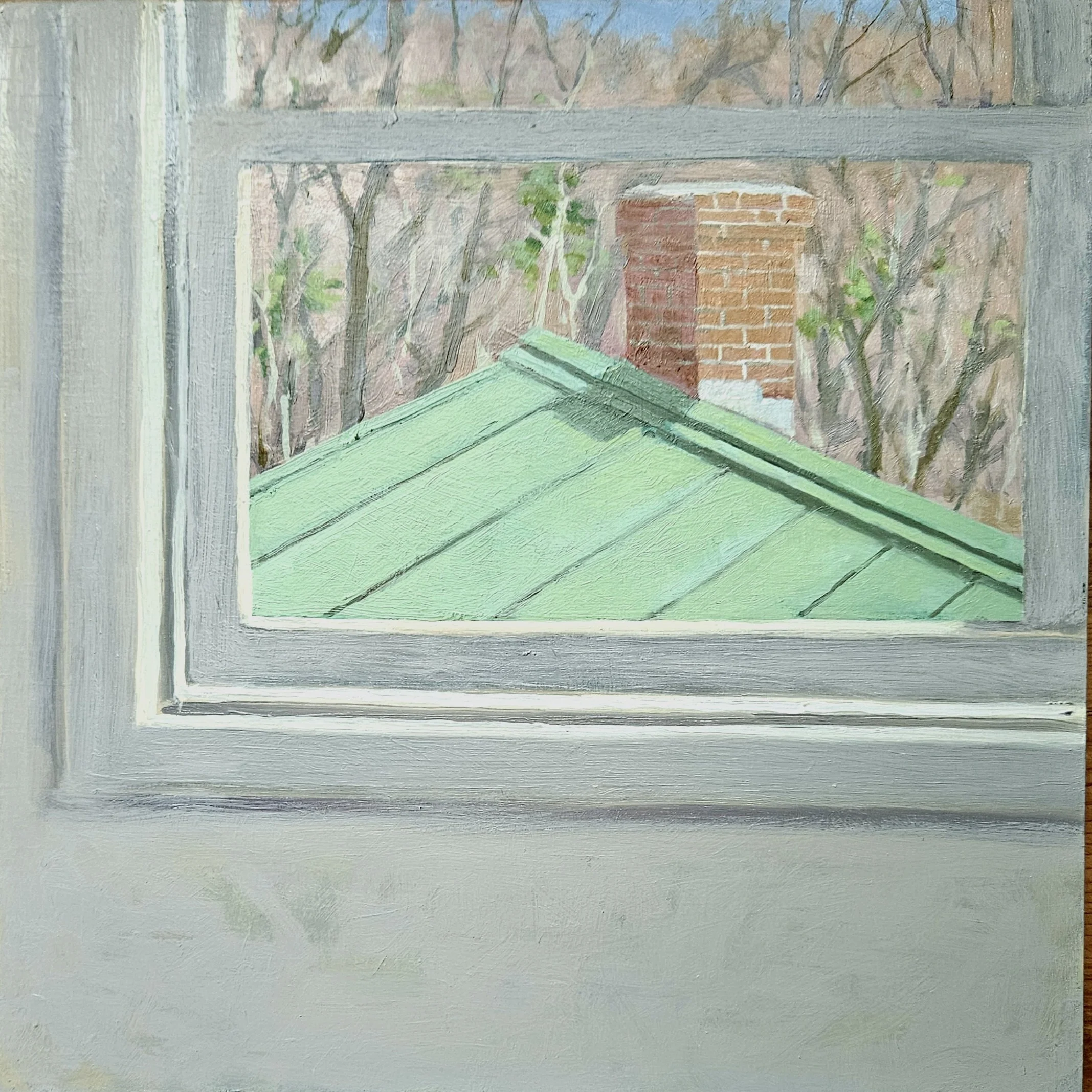 Home, oil on panel, 12 x 12"