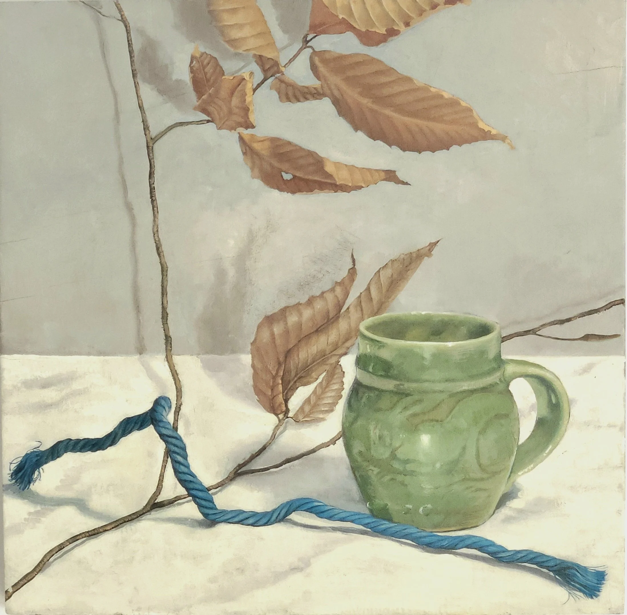 blue rope, oil on panel, 12 x 11",  2006