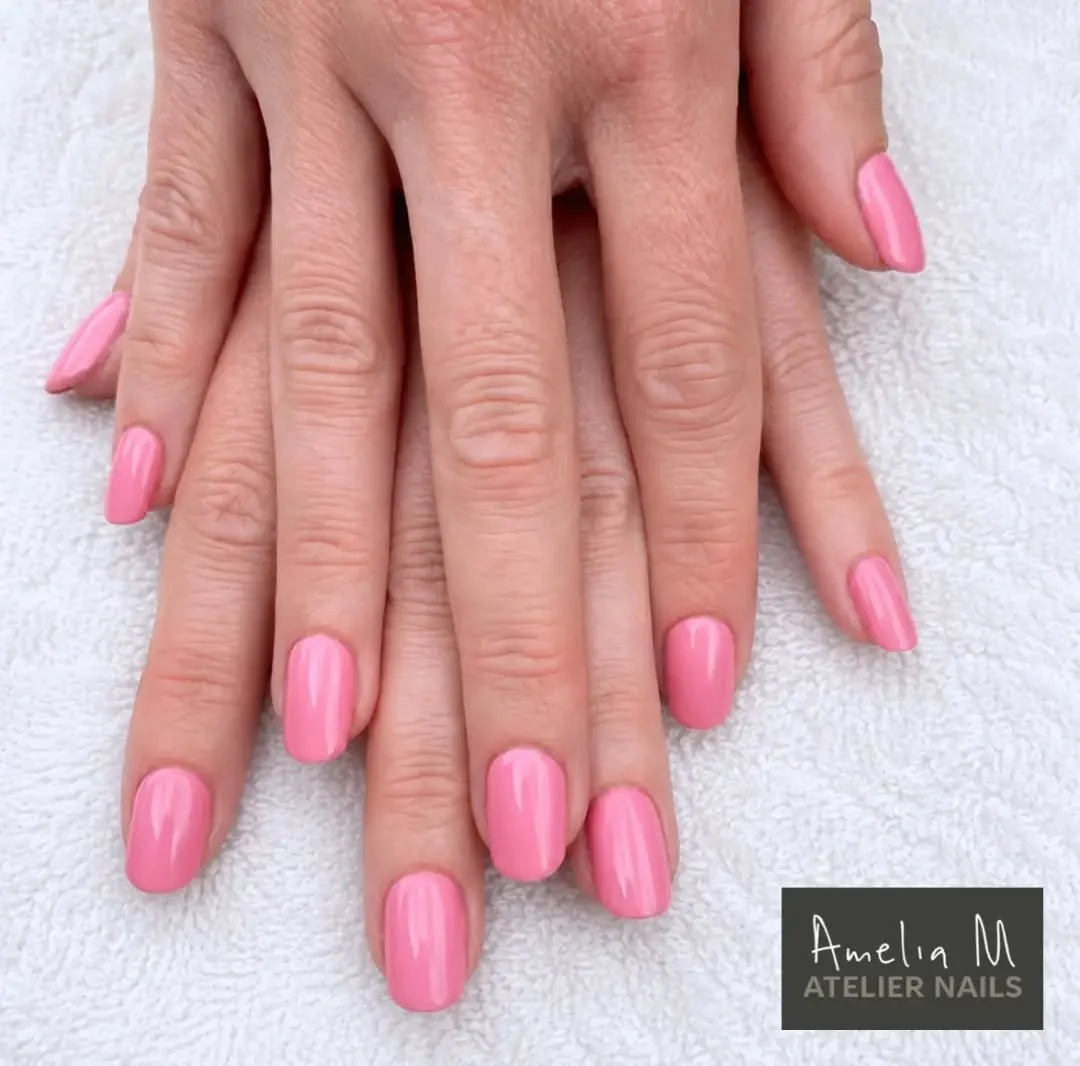 WHIRL - Congratulations to gorgeous L who is newly engaged! A fresh pink over builder gel to replace her gold cateyes which were intact after camping, 2 weddings and 4 weeks!! And much complimented!! This shade looks great on her and is "not too