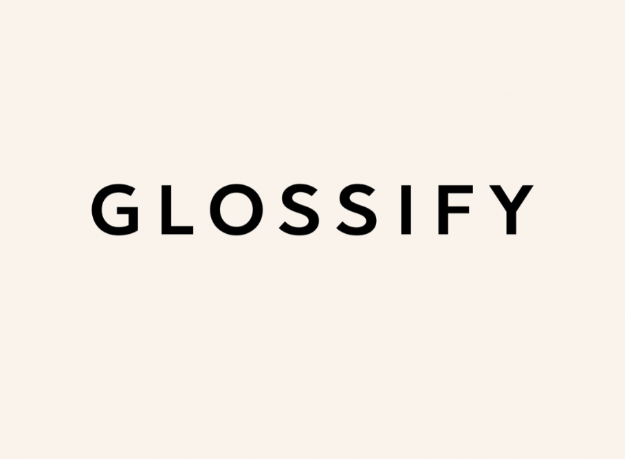 The word 'GLOSSIFY' in black uppercase letters on a white background.