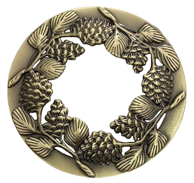 Pinecones Antique Bronze Metal Candle Toppers