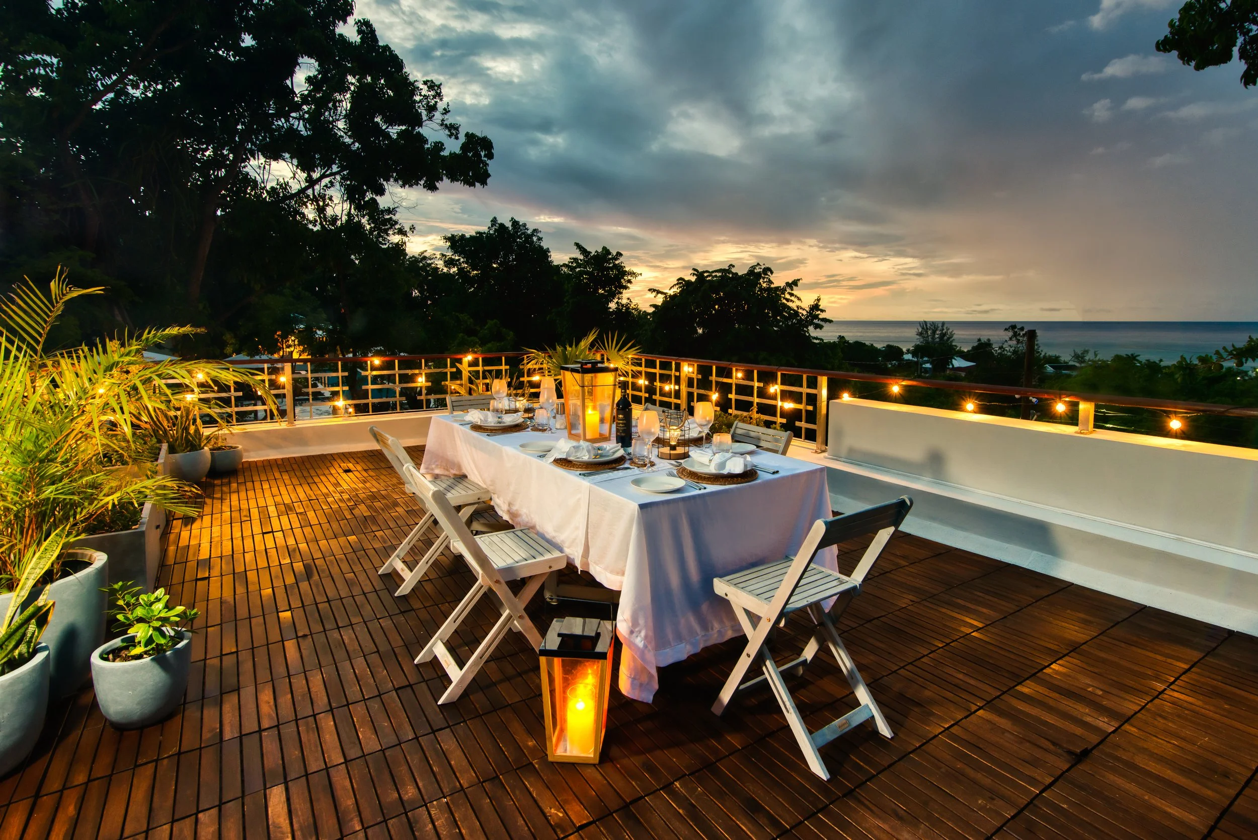 rooftop terrace ocean view