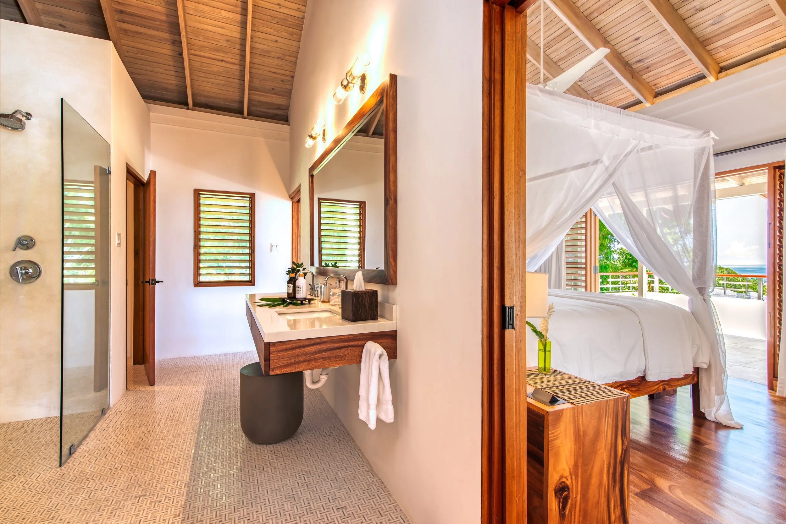 Cottage Bathroom and Bedroom