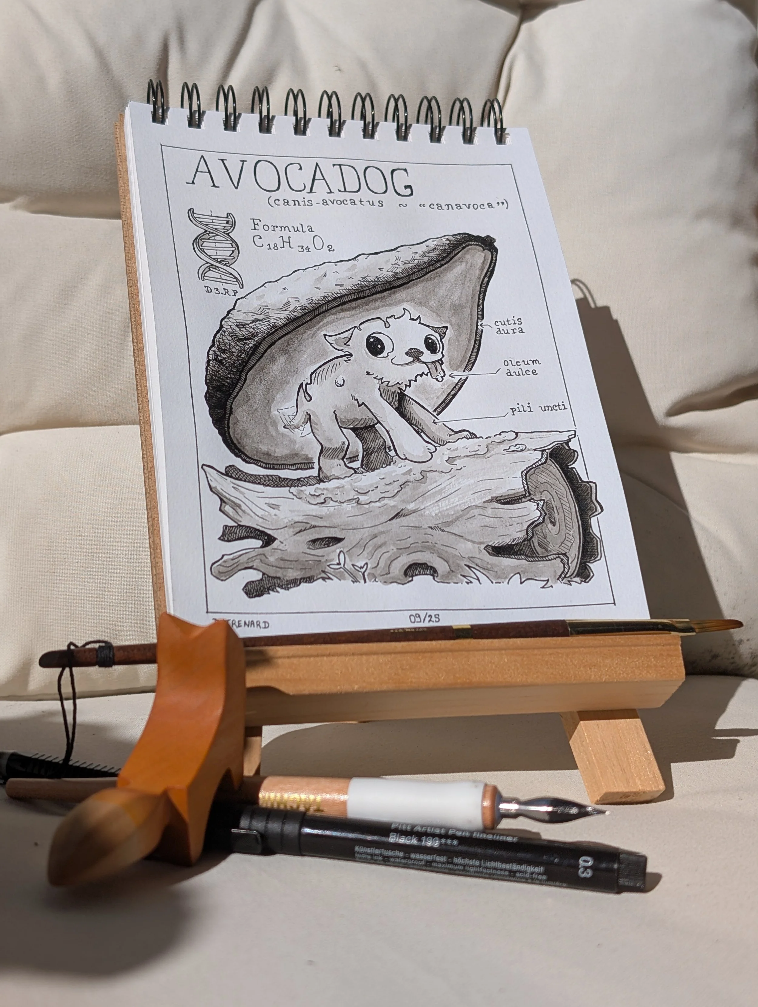Dessin "avocadog" ink52 Datrenard