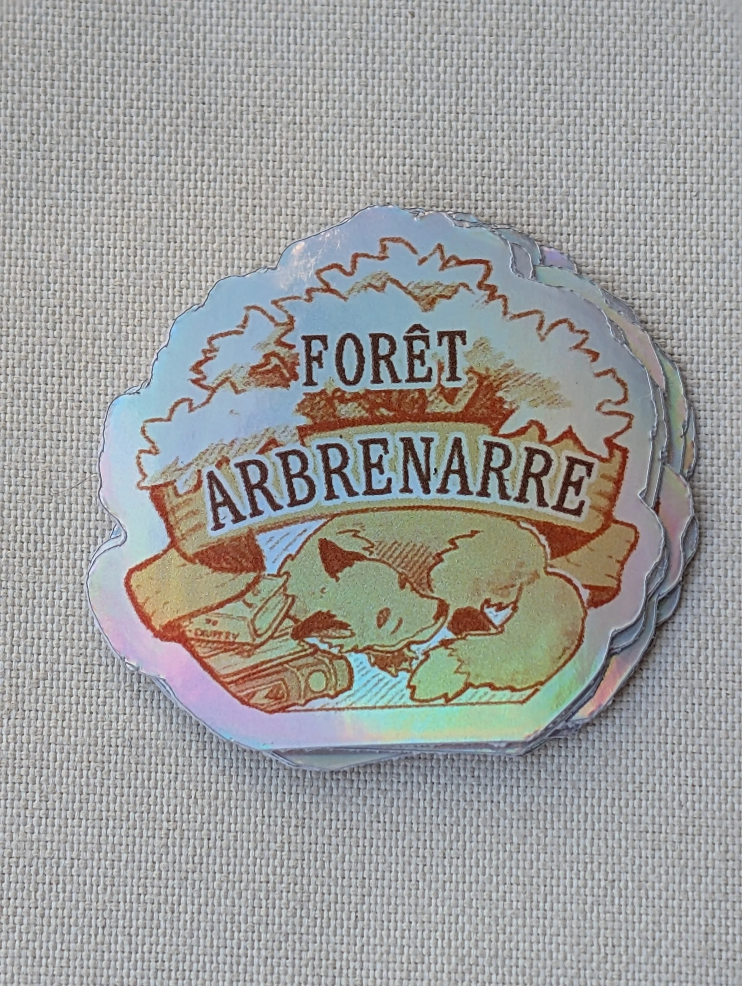 Autocollant "ABRENARRE" Holographique 4x4 cm