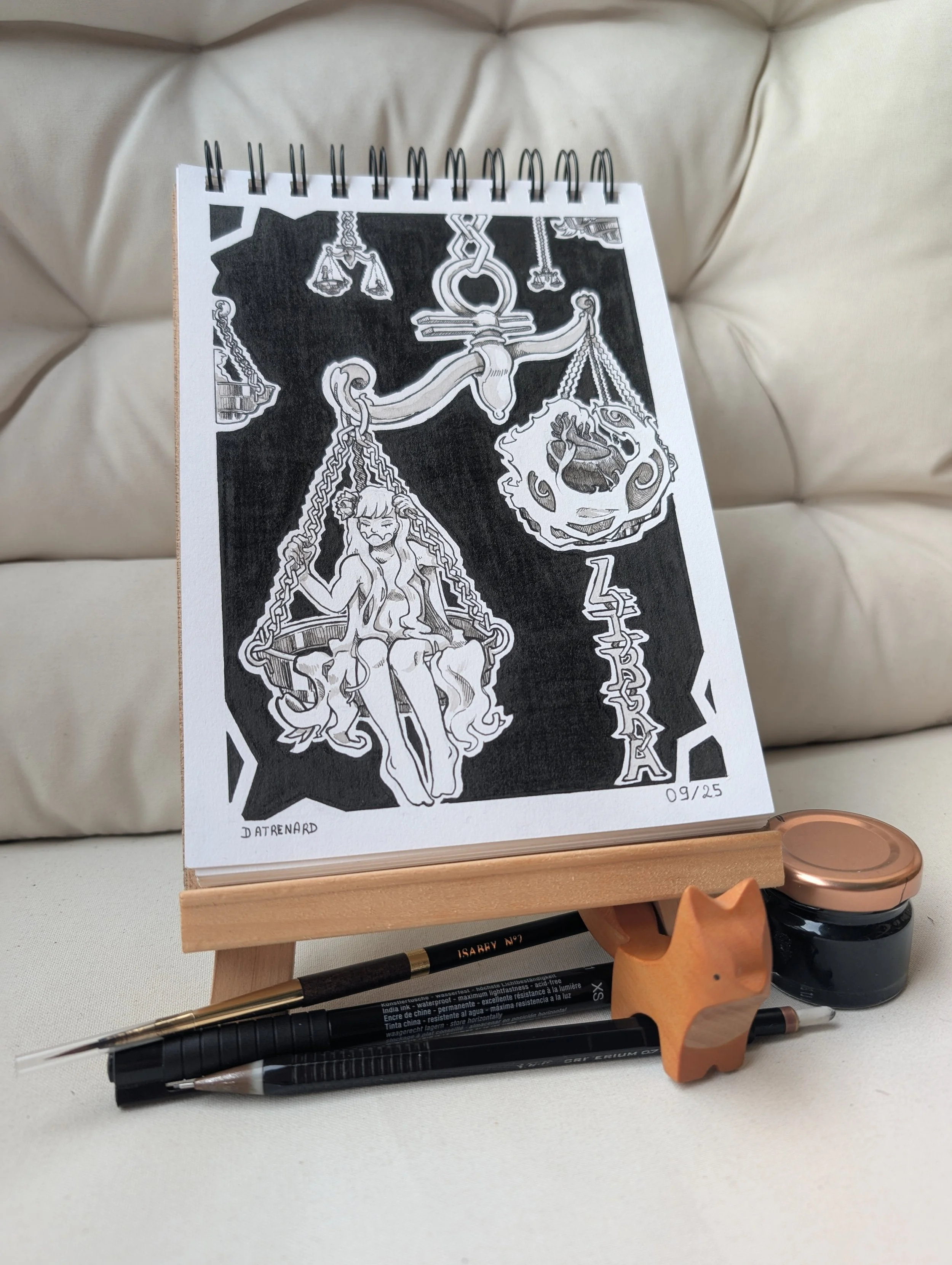 Dessin "Libra" ink52 Datrenard