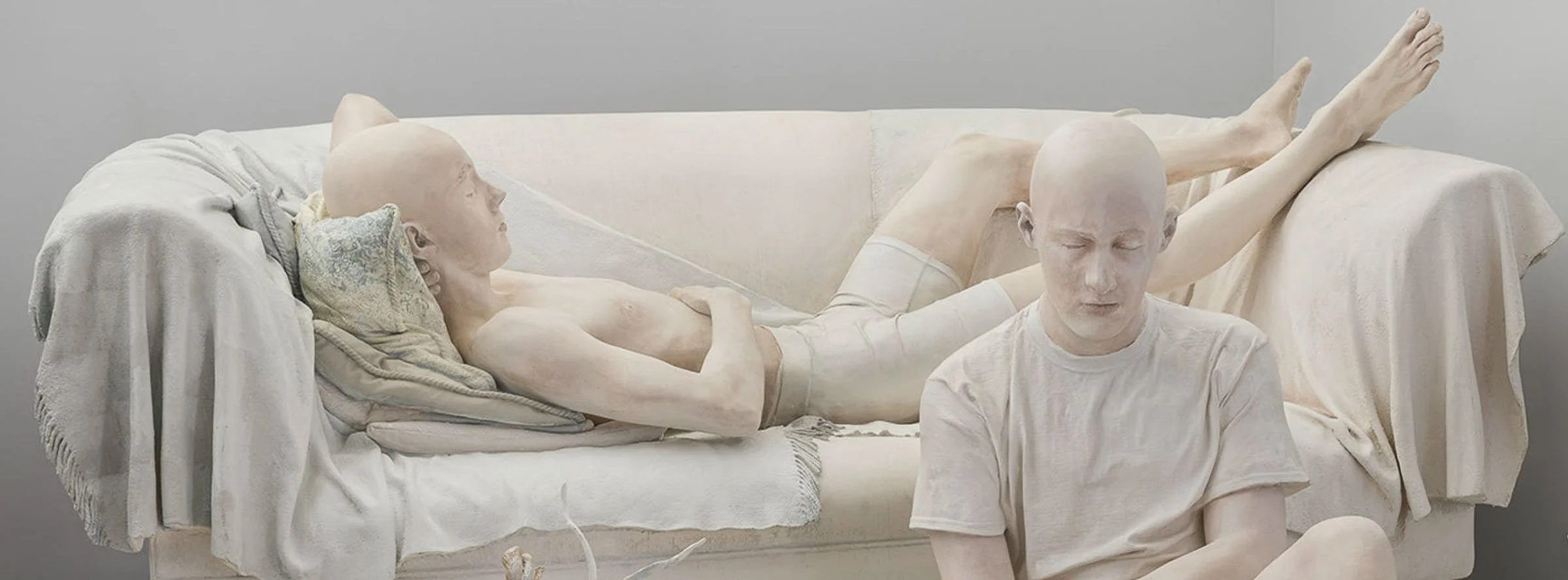  
DAPHNE WRIGHT 
 Sons and Couch, 2025    Jesmonite and paint  
