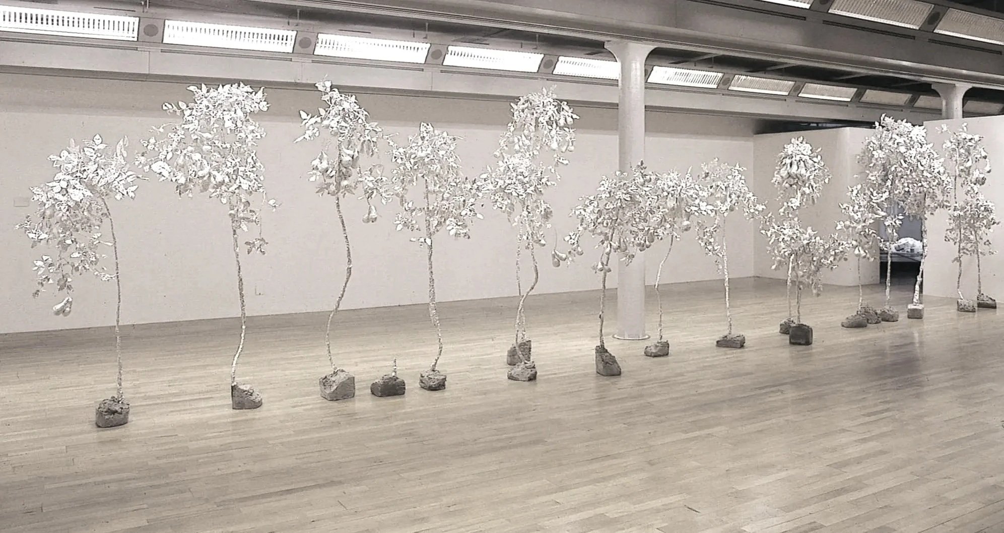  

   
   
 
DAPHNE WRIGHT  Lot's Wife I, 1995    Tinfoil, wire, cement, sellotape and audio  
   

   

     
       
     

     
     

   
 
