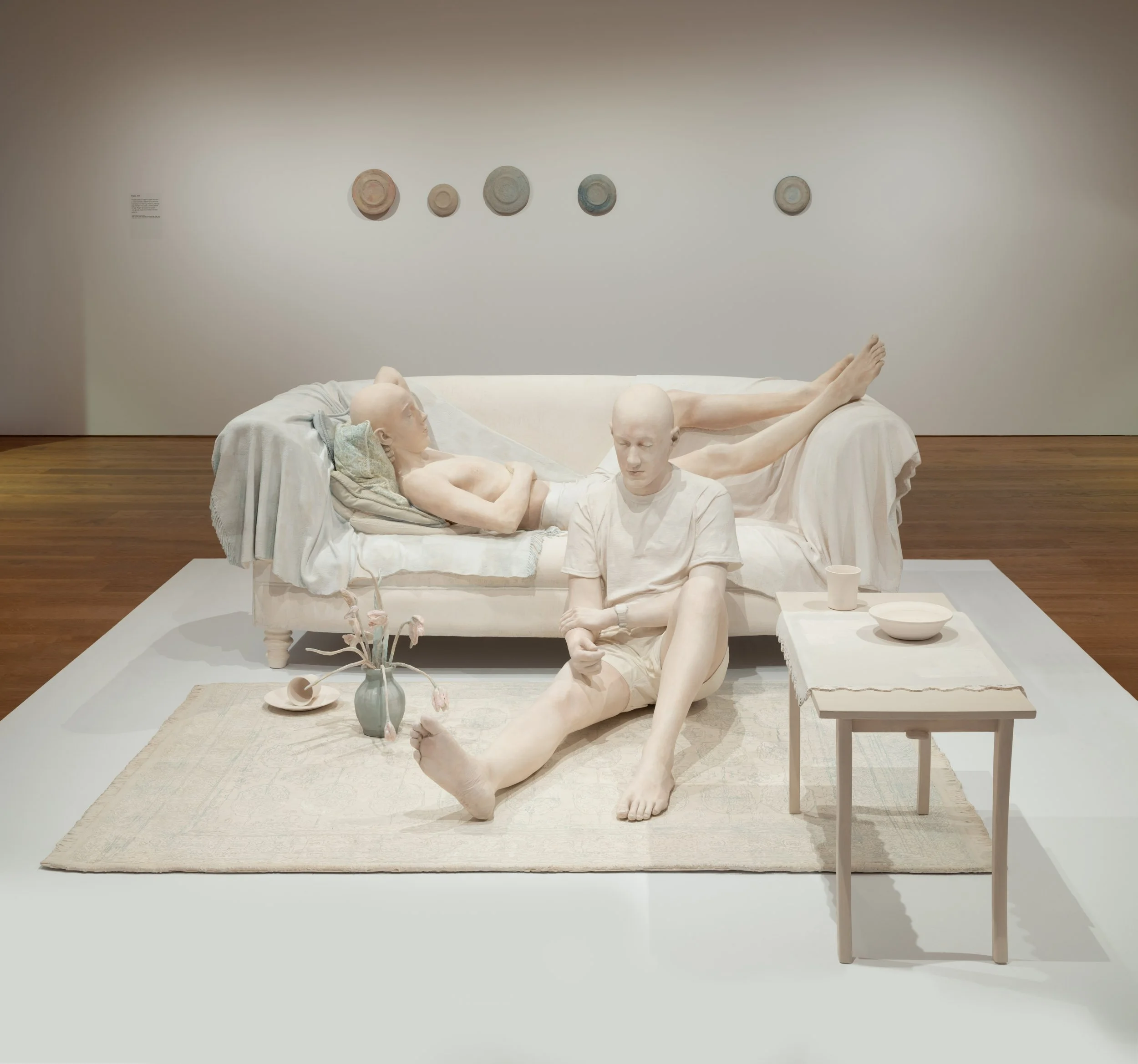  
DAPHNE WRIGHT 
 Sons and Couch, 2025    Jesmonite and paint  
