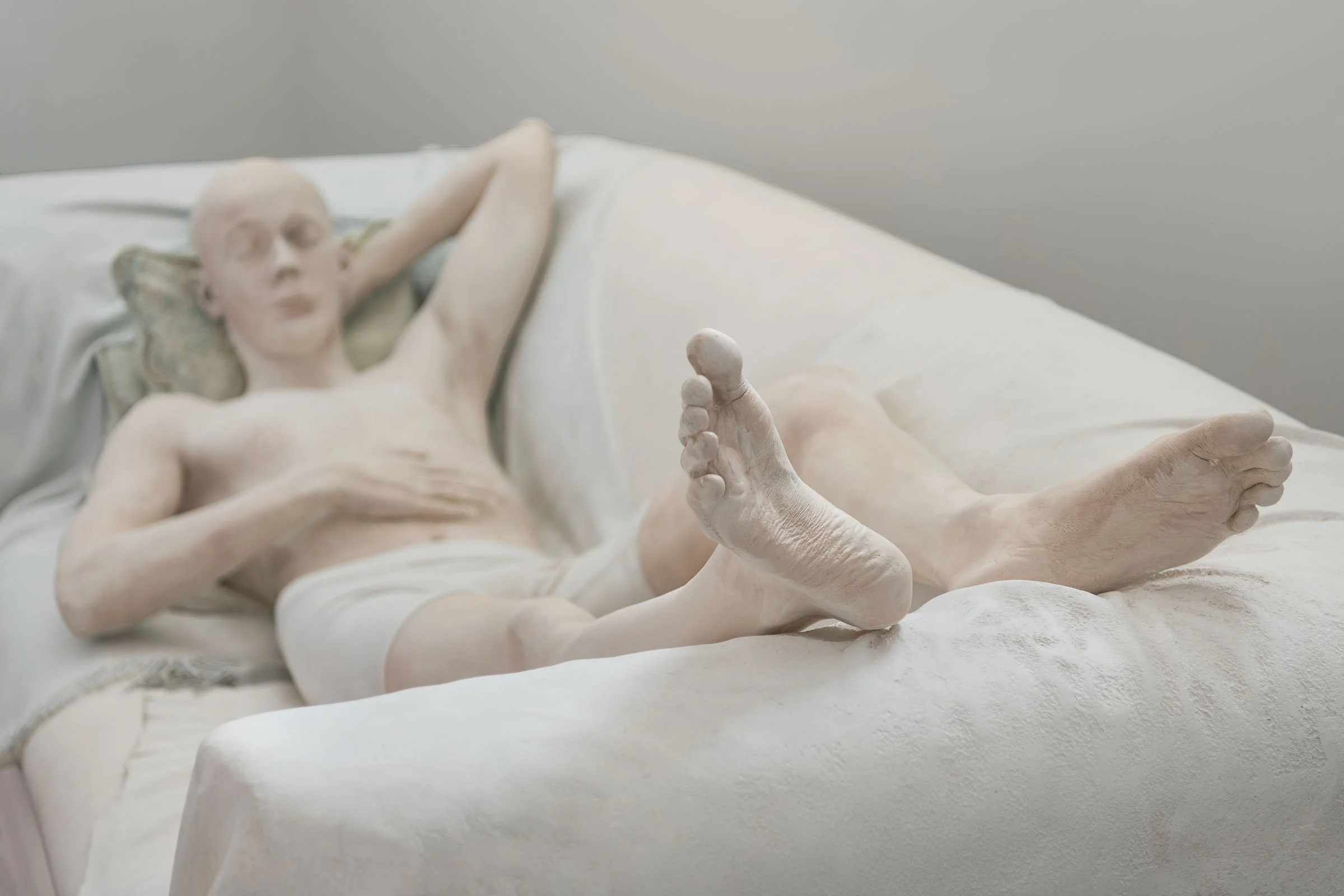  
DAPHNE WRIGHT 
 Sons and Couch (detail), 2025  
 
Jesmonite