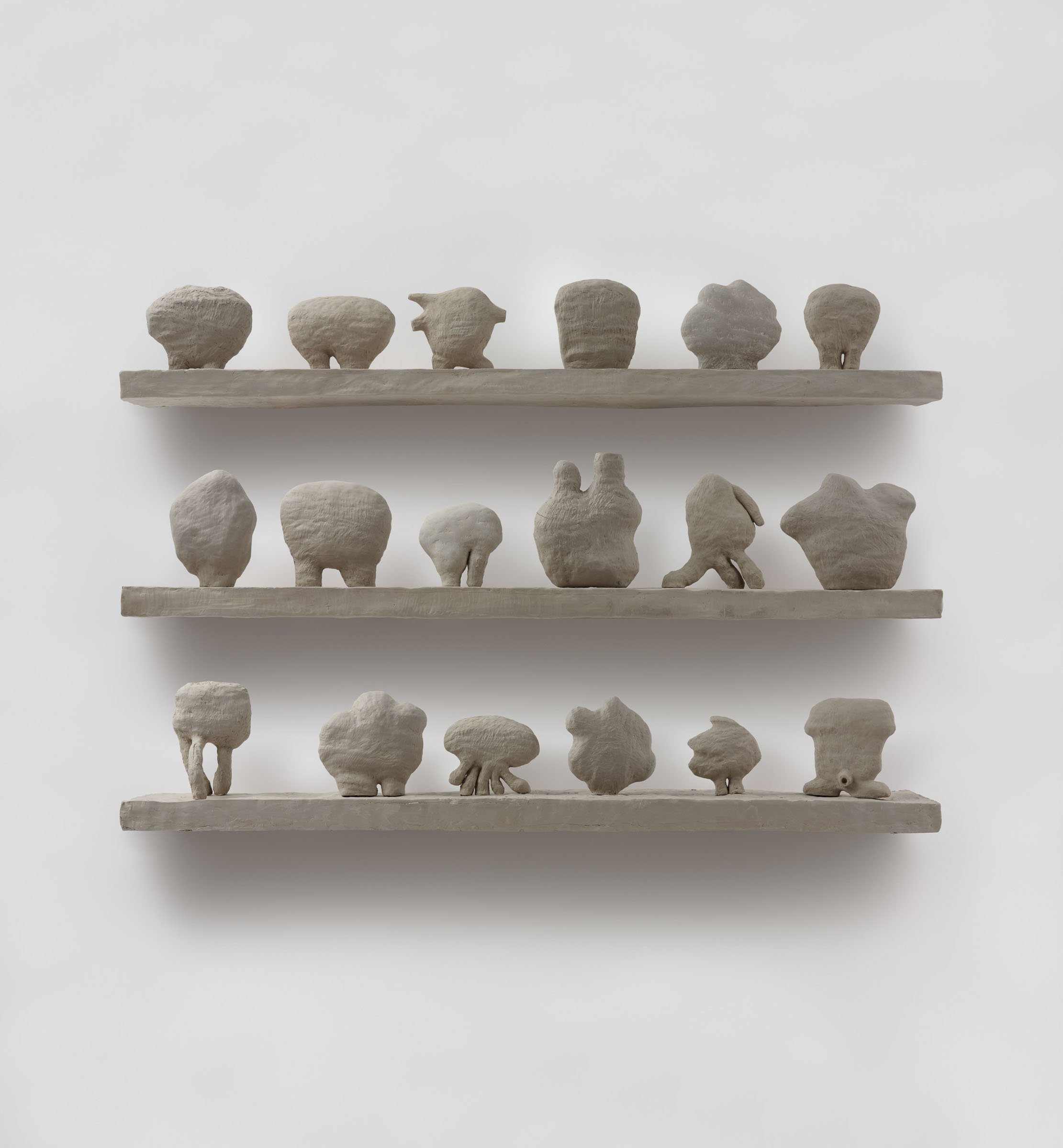  
DAPHNE WRIGHT 
 Uggs, 2019   
 Unfired clay & mixed media  