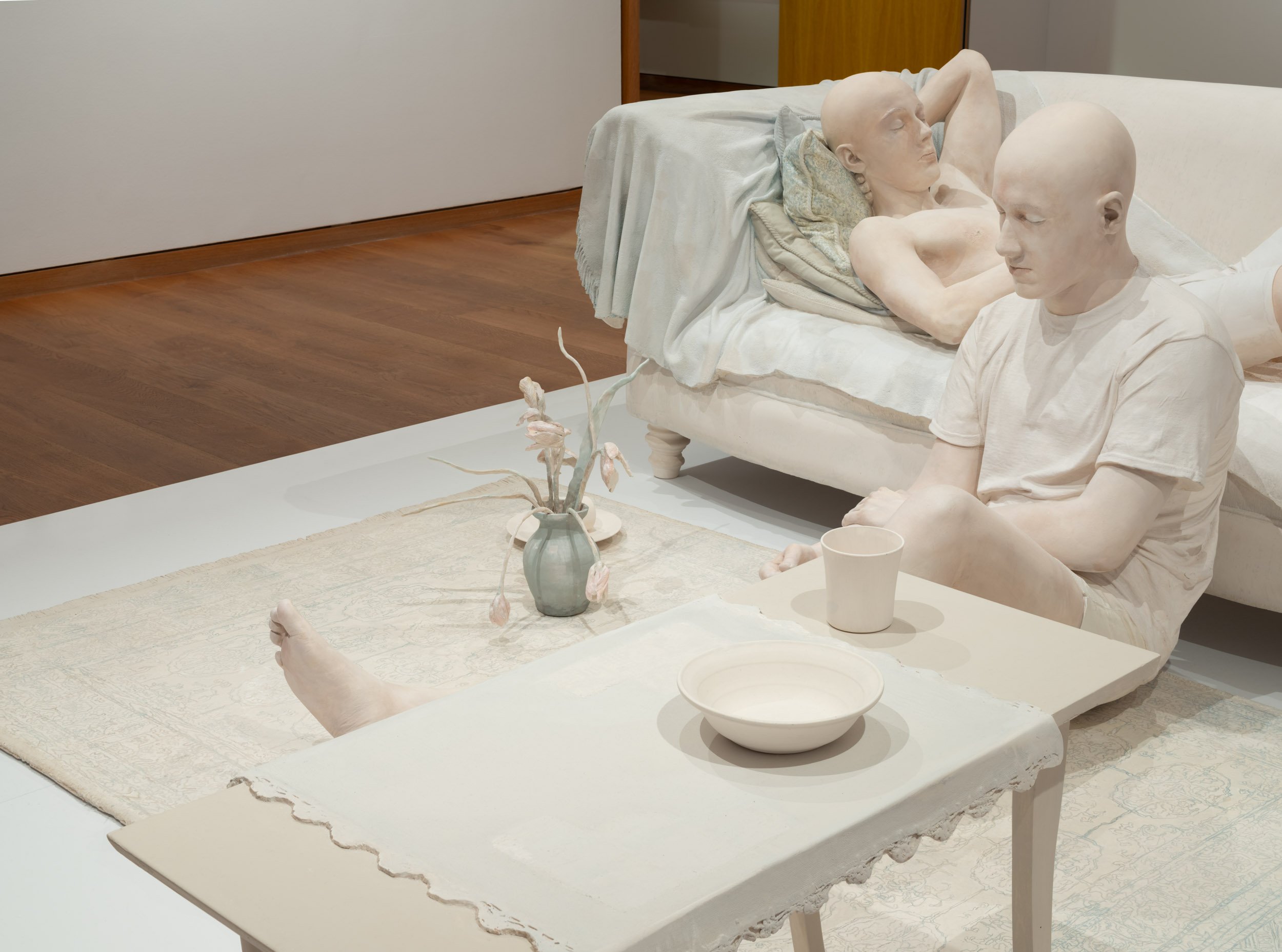  
DAPHNE WRIGHT 
 Sons and Couch, 2025    Jesmonite and paint  
