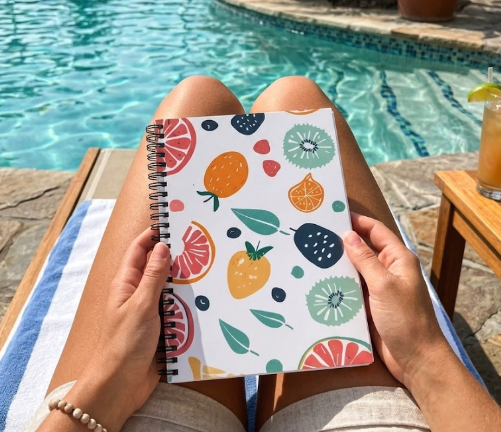 Colorful Fruit Pattern Spiral Notebook | Ruled Journal