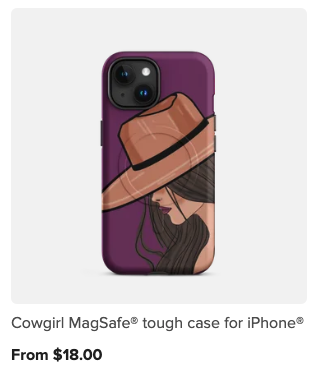 Illustration of a woman with long dark hair wearing a wide-brimmed hat, set against a purple background.