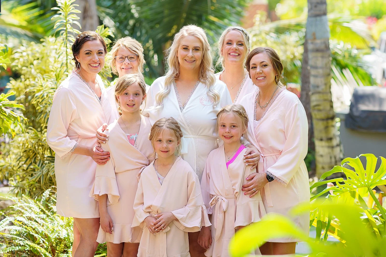 Destination bridal party hair and makeup for a wedding in Maui, Hawaii