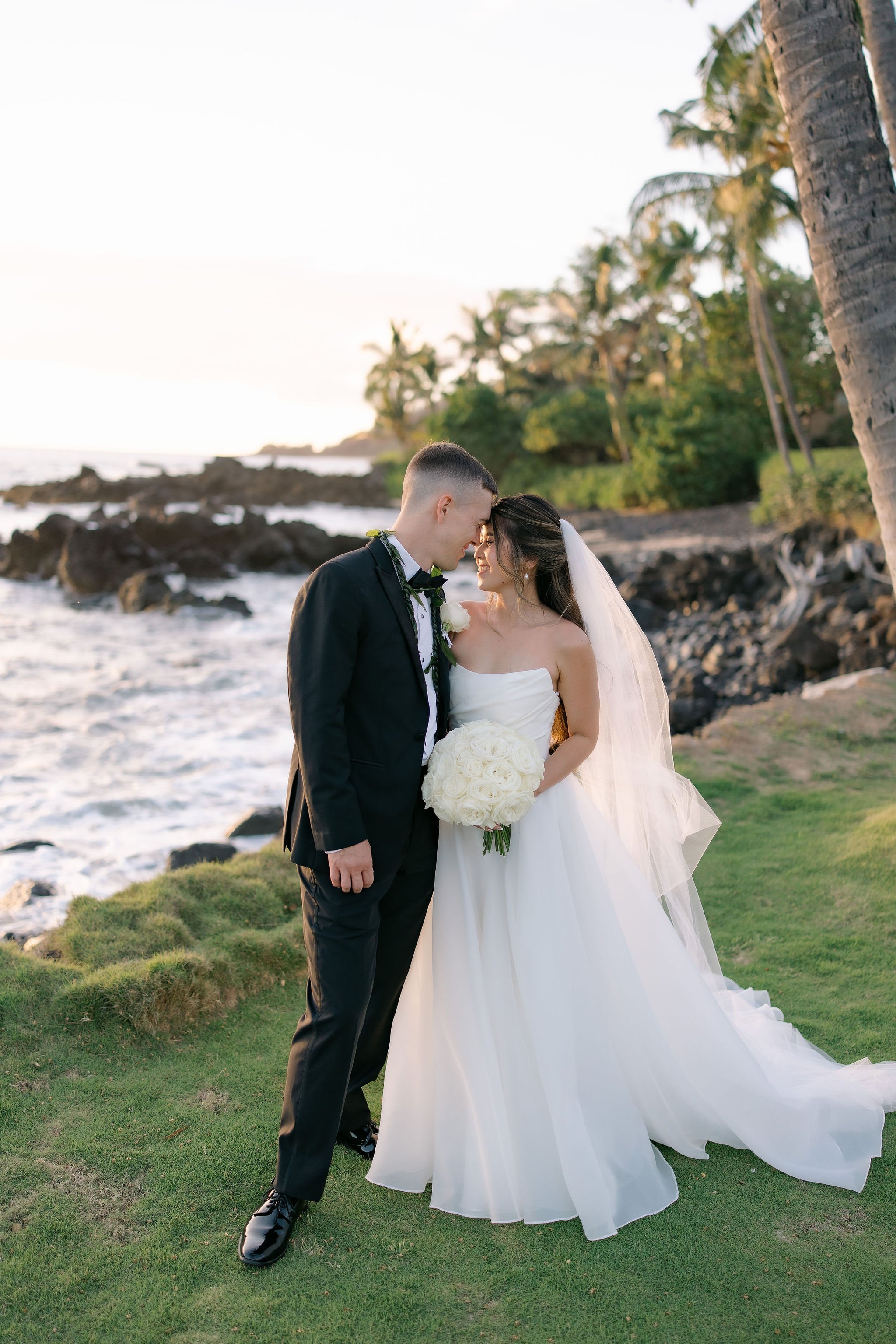 Bride & Groom in Maui, Hawaii for their destination wedding.jpg