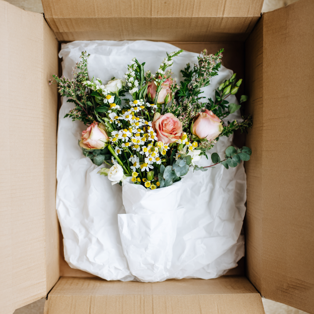 How to package and ship a wedding bouquet