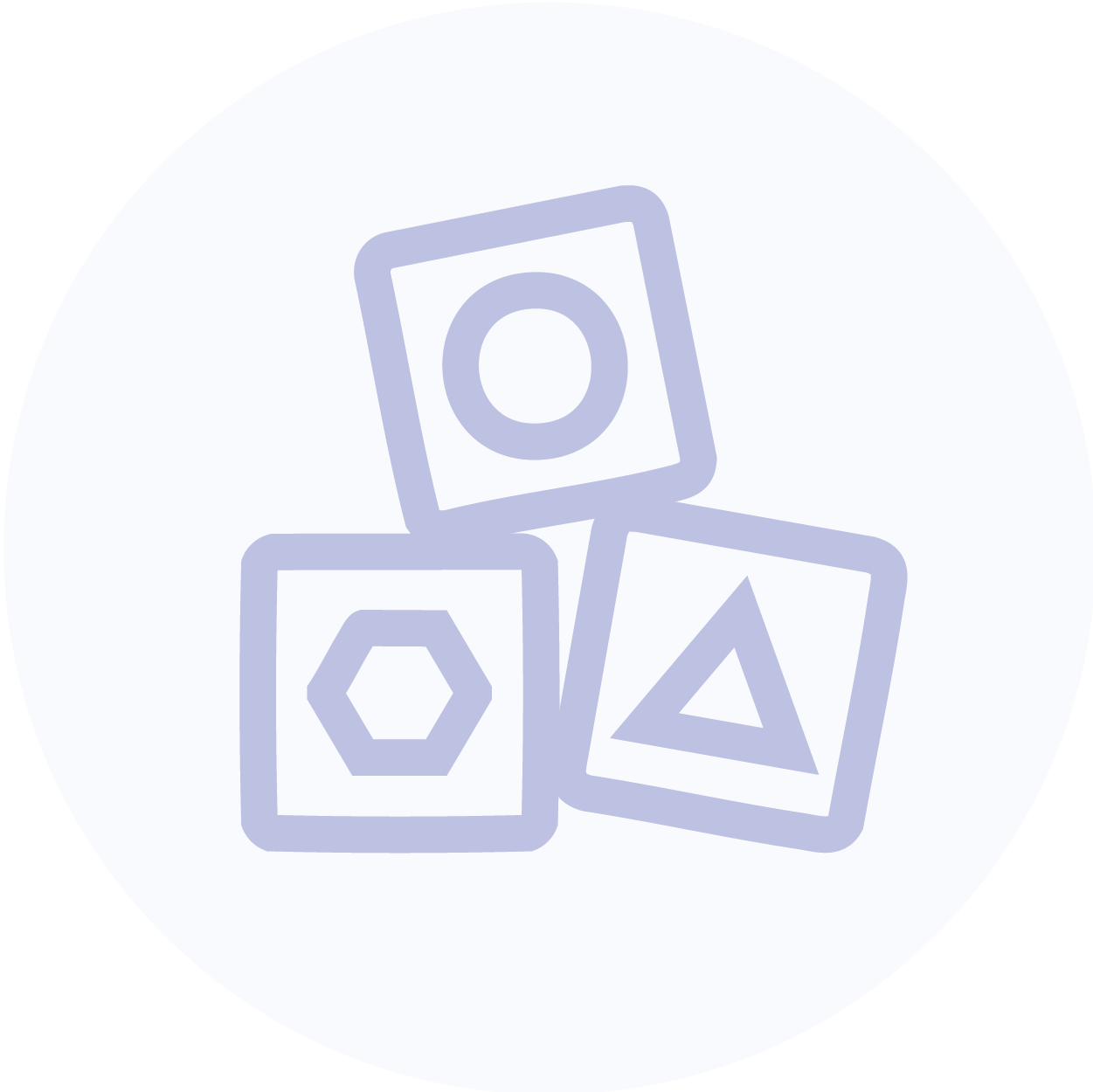 Play-based learning icon for Mom League baby and toddler programs.