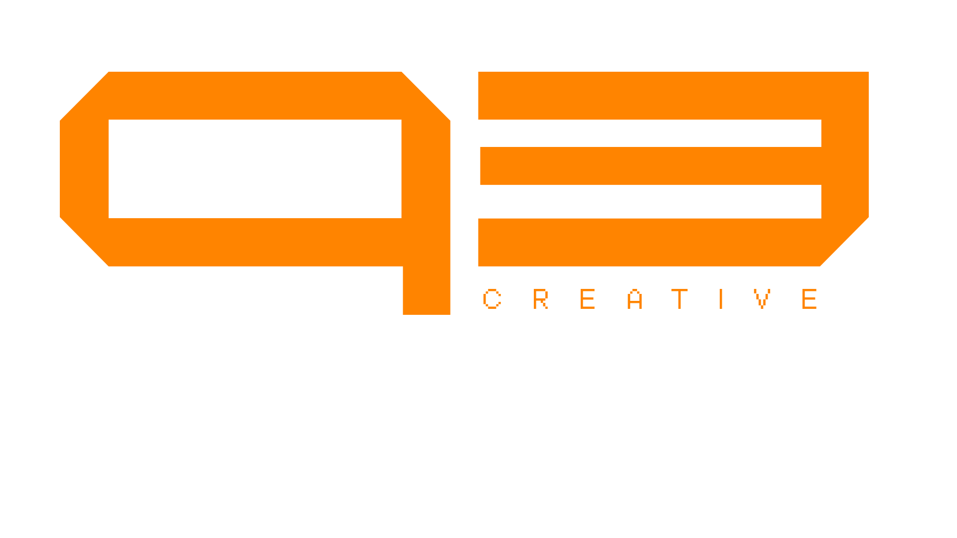 A stylized logo with the words "Q3" in large orange letters and "CREATIVE" in smaller orange letters underneath, set against a black background.