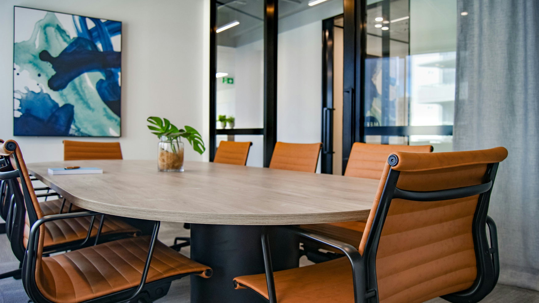 A modern conference room that we can keep clean and sanitized