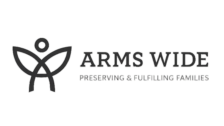 Logo for ARMS WIDE with the tagline 'Preserving & Fulfilling Families'