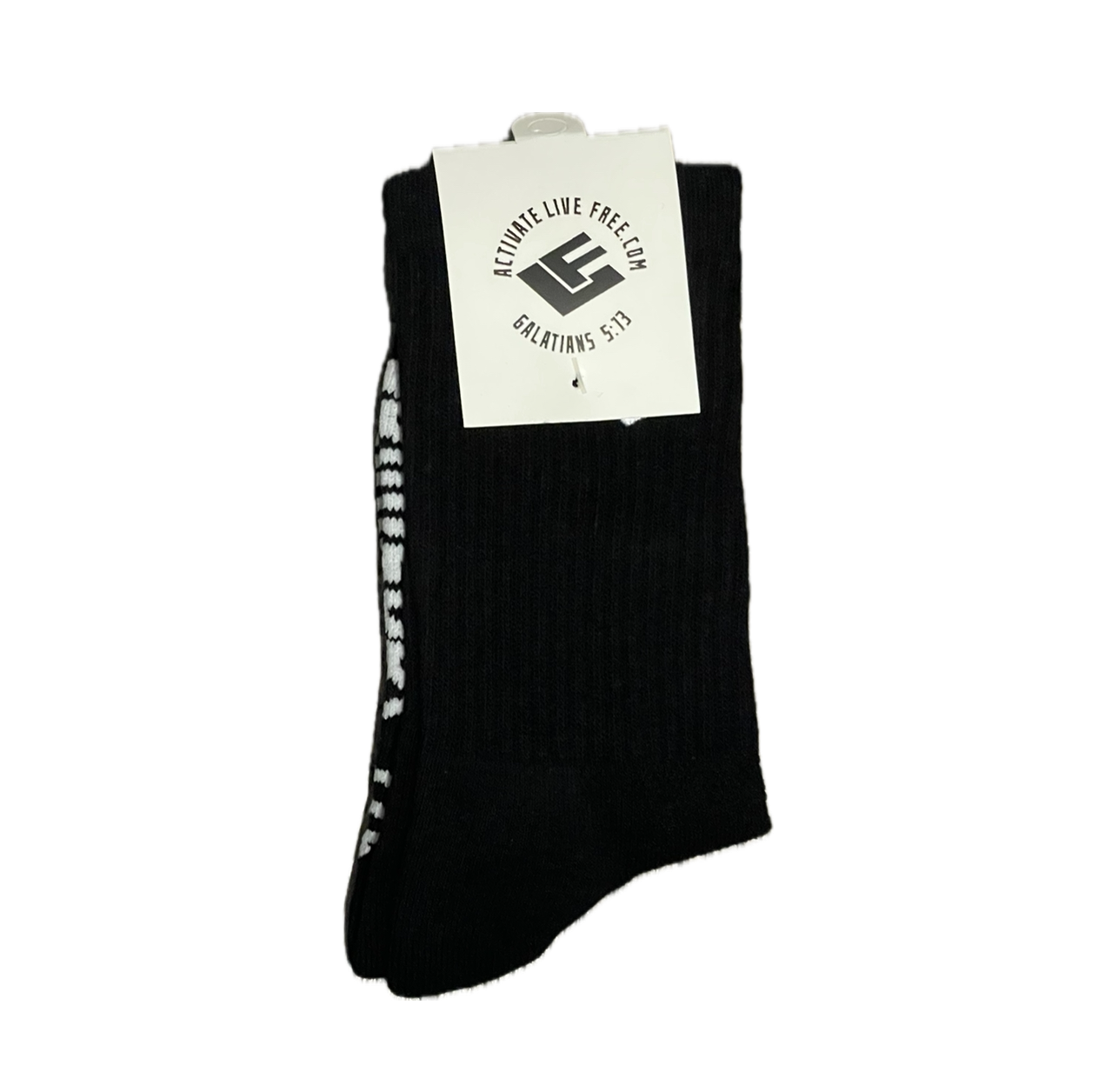 Youth Sock - Proverbs 22.6 (Black).png