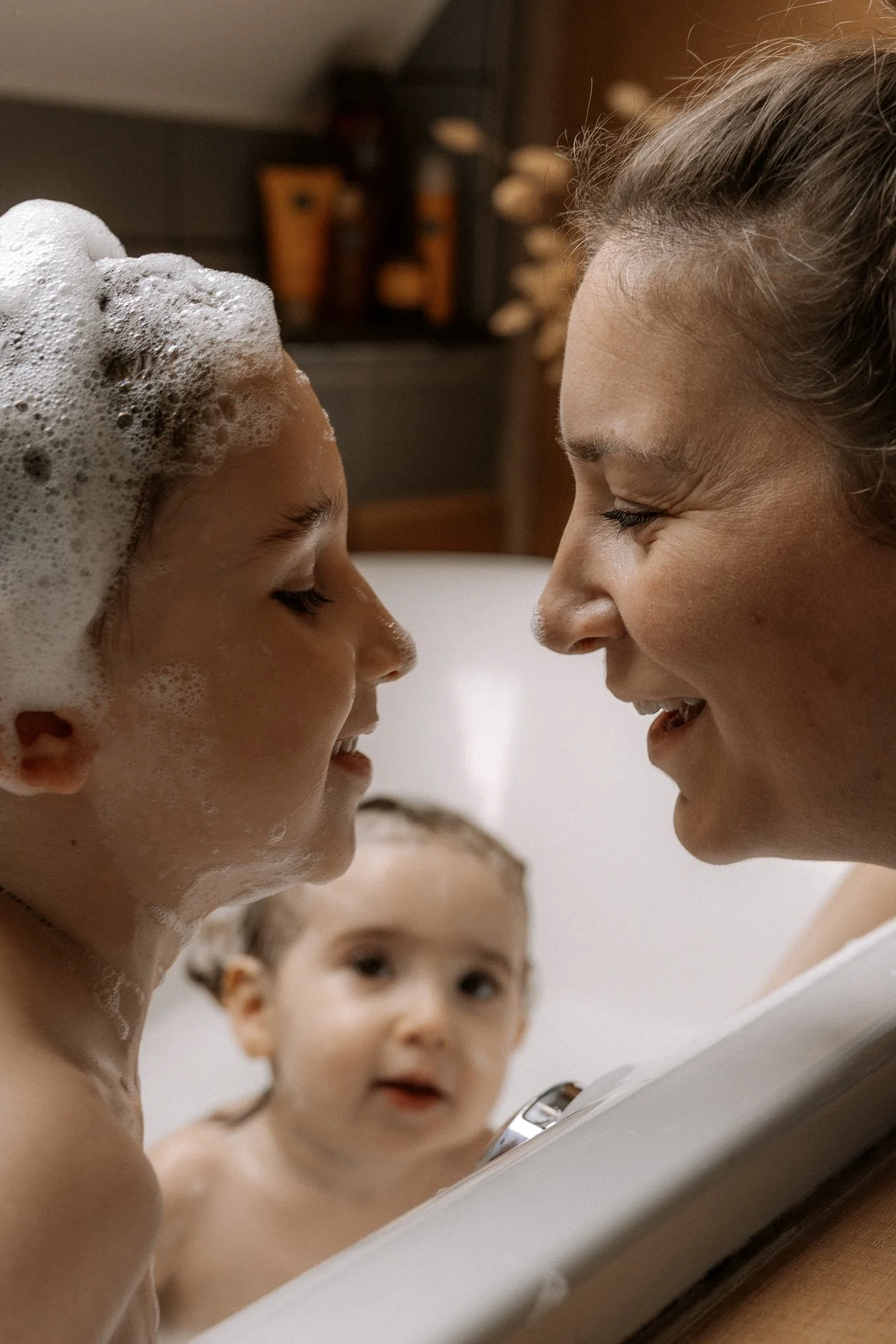séance photo le bain des enfants à domicile