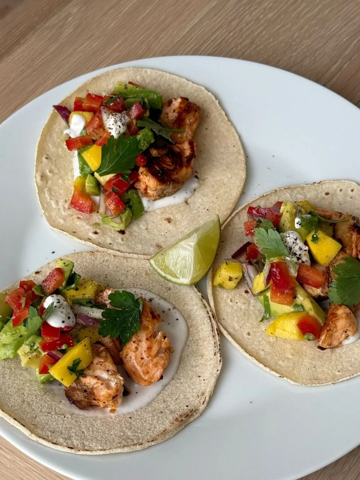 Mango Salmon Tacos 
