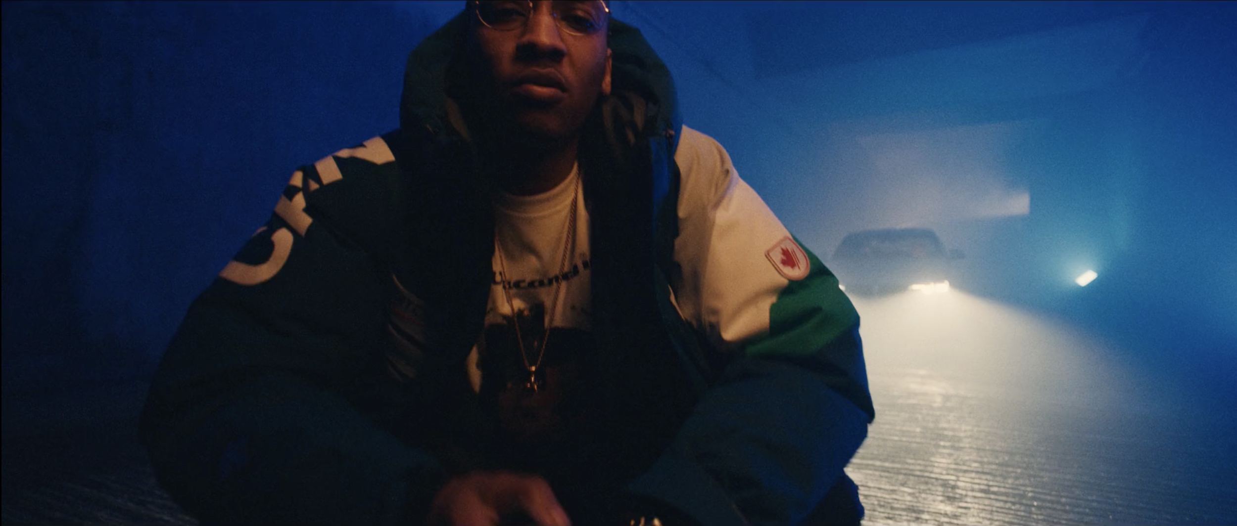 Just Banco in the ‘Ashleigh’ music video, filmed on location in Manchester by cinematographer Callan Green ACS NZCS.