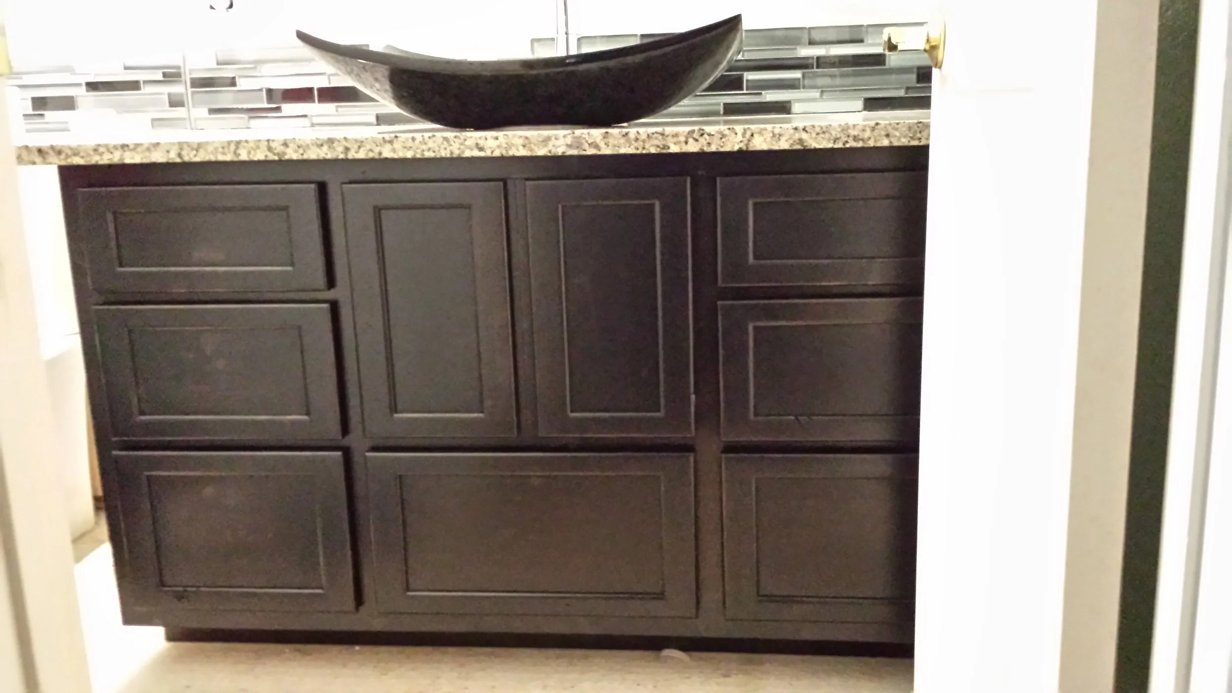 Alder & Birch, stained vanity. Goodyear, AZ