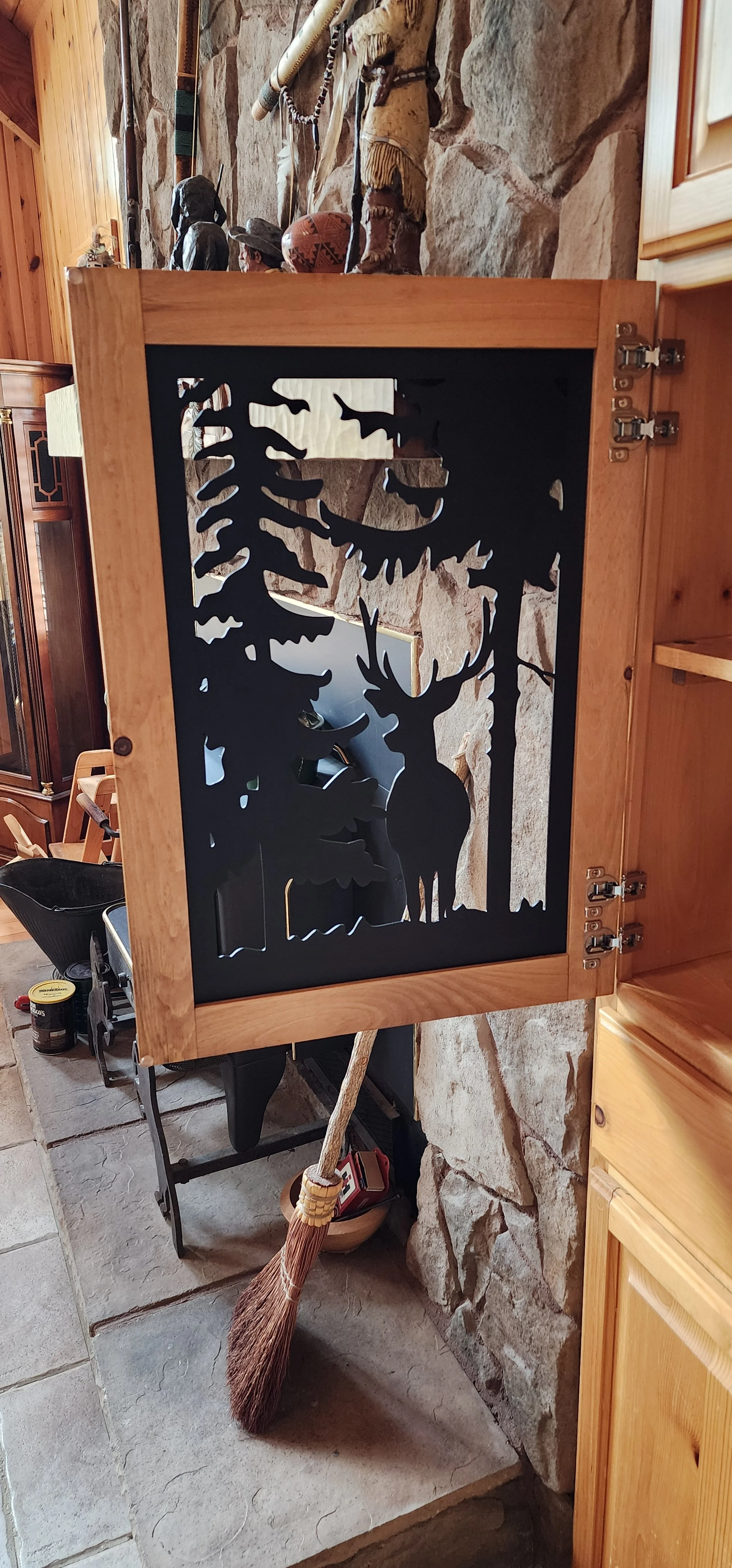 Dowell pinned, Mortise and tenon door frames. Double up the hinges for steel panel weight.