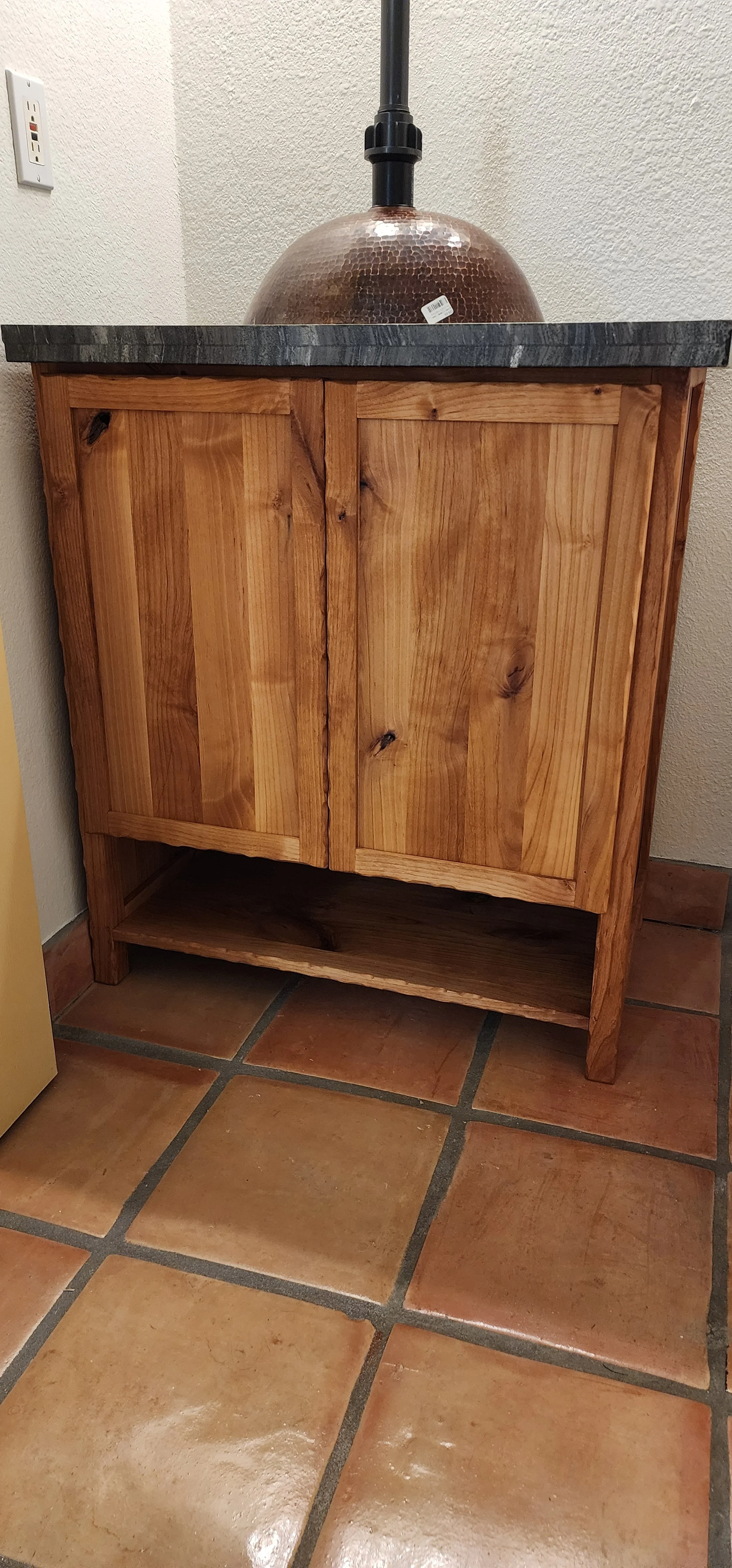 Solid Knotty Alder vanity. Natural oil finish. Sun City West, AZ