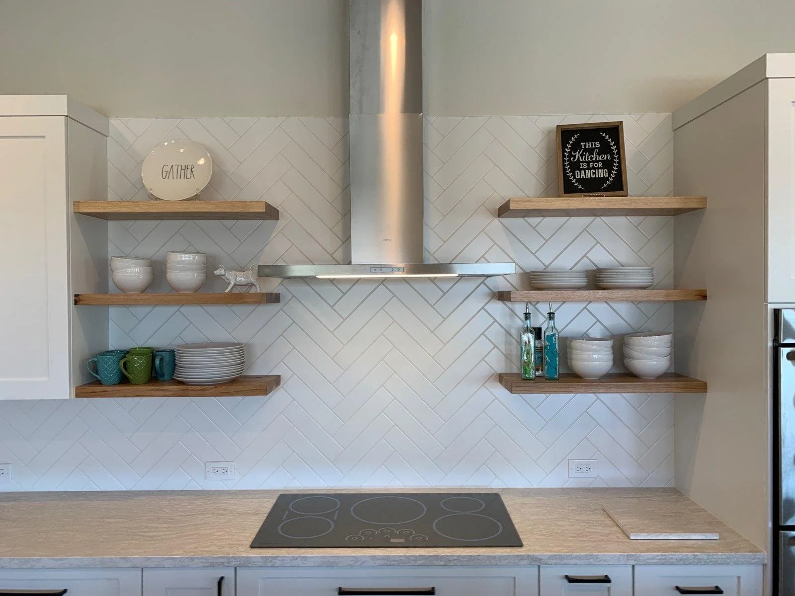 Hickory floating shelves natural oil finish. Santan, AZ