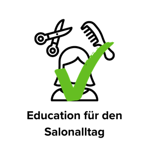 hairdresser icon with green check mark