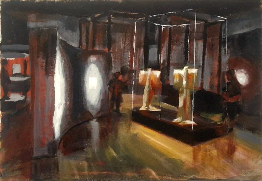 Te papa, 2024, acrylic on cardboard, 42 x 30cm