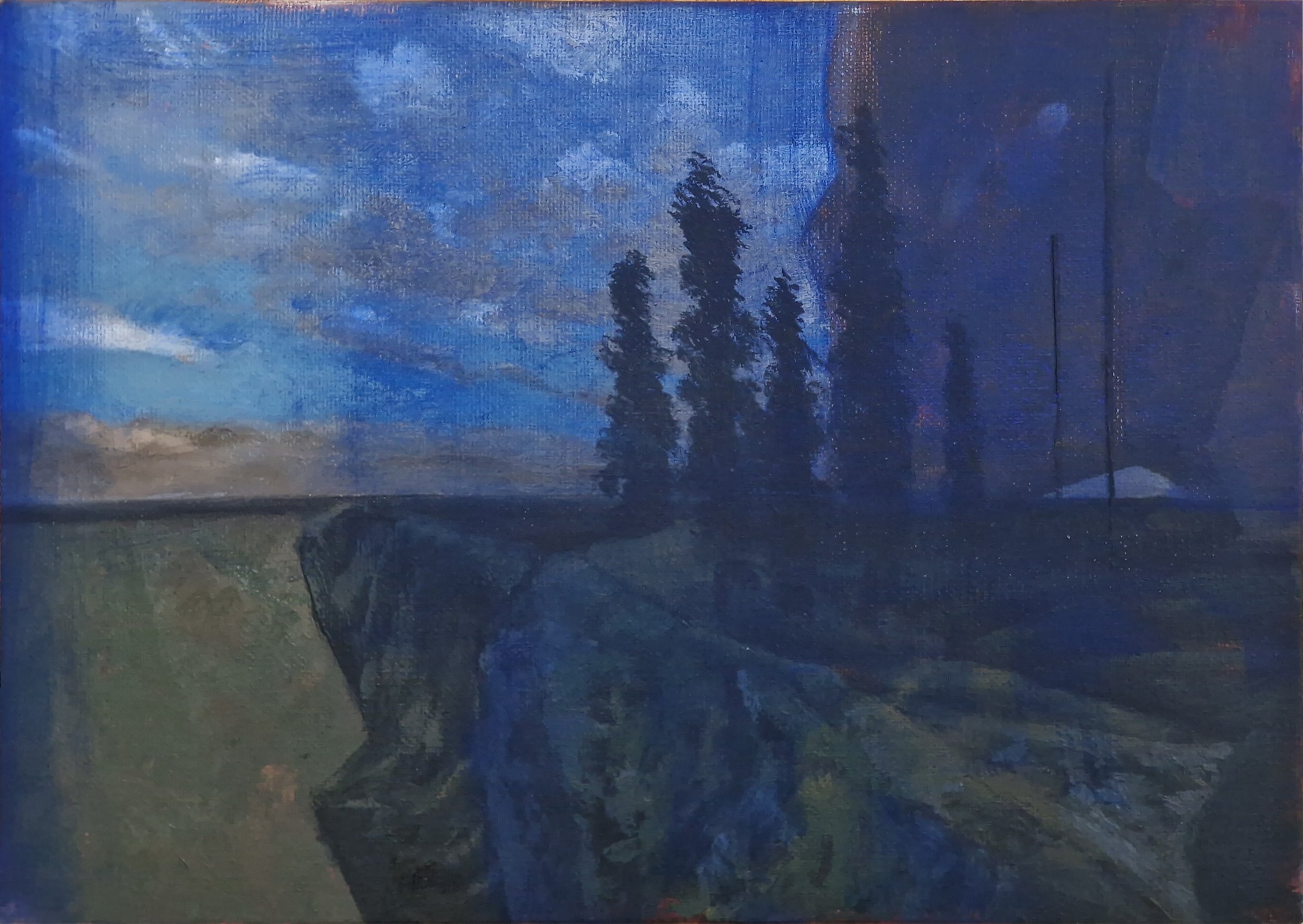 Floating-Point Errors, 2025, oil on canvas, 36 x 24cm